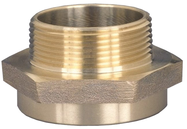 FEMALE TO MALE HEX NIPPLE BRASS